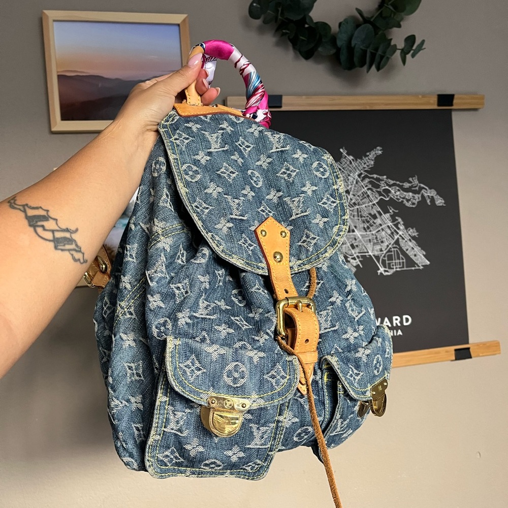 LV denim backpack sac-a-dos GM